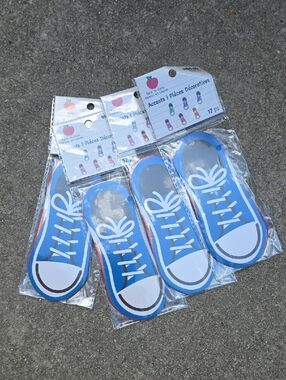 Assorted Color Sneaker Shoe Cutout Accents - Pack of 12 Total  4 Packs